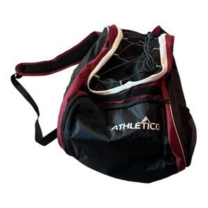 Athletico Baseball Softball Bat Bag Backpack Black & Maroon